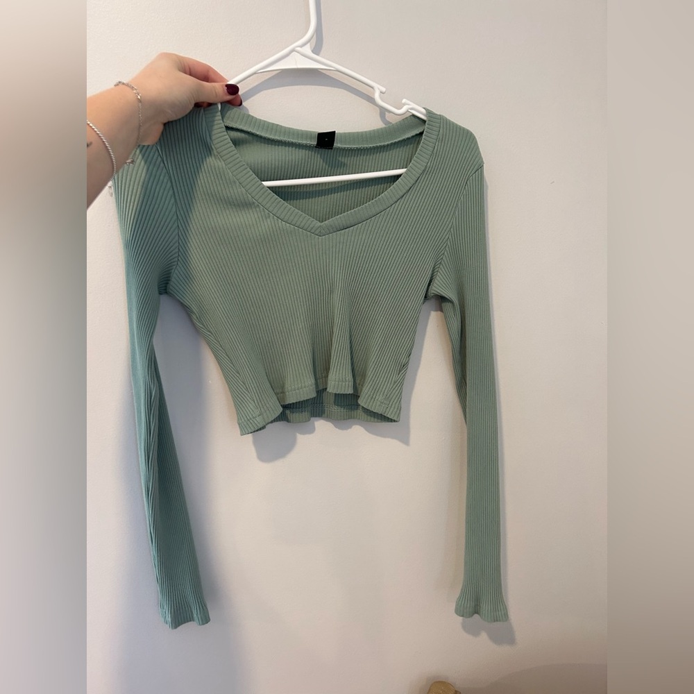 Long sleeve crop top